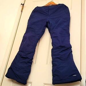 LAND'S END Girl's Snow Ski Insulated Pants Reinforced Iron Knee Navy Color